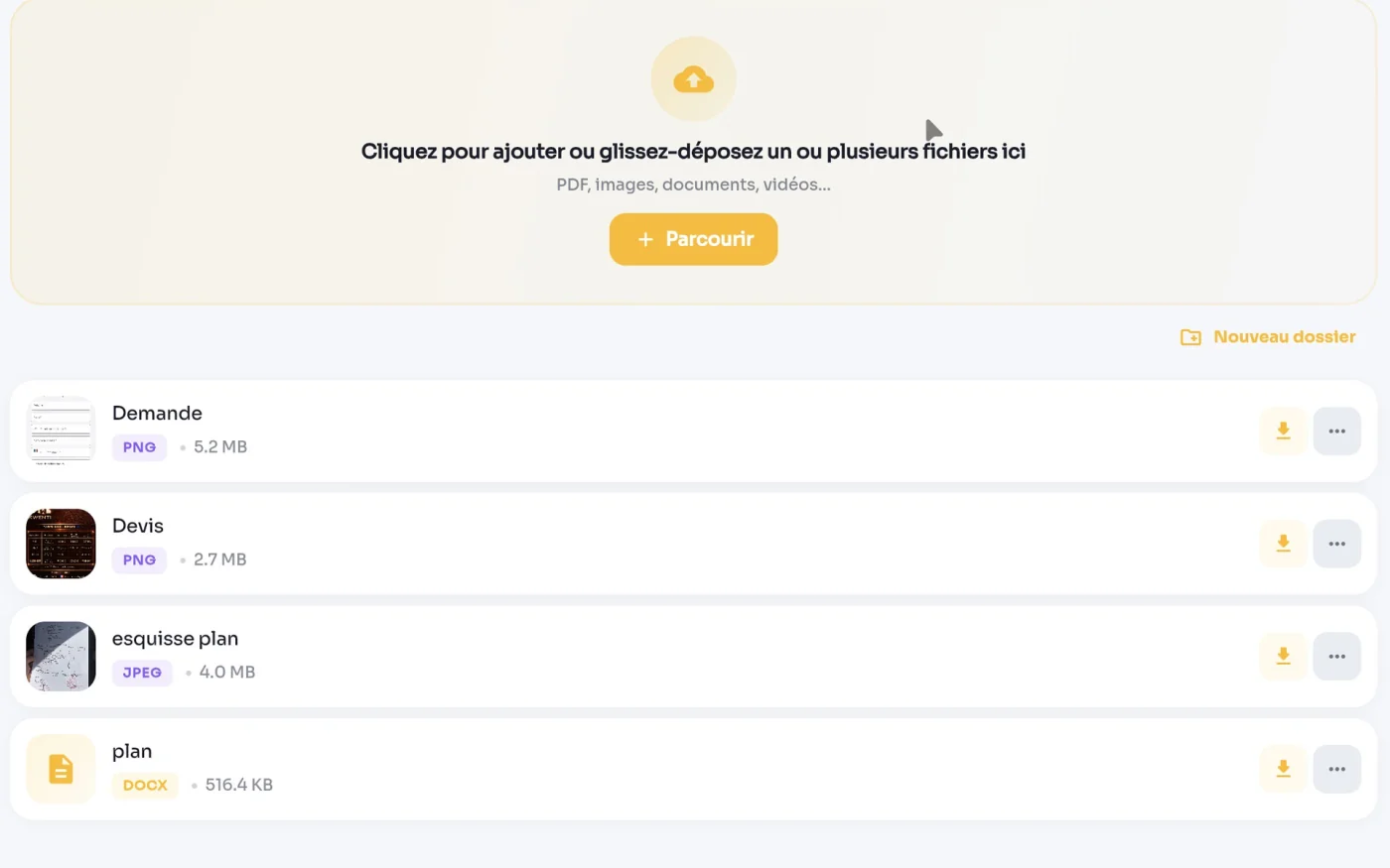 Interface documents Kwenti