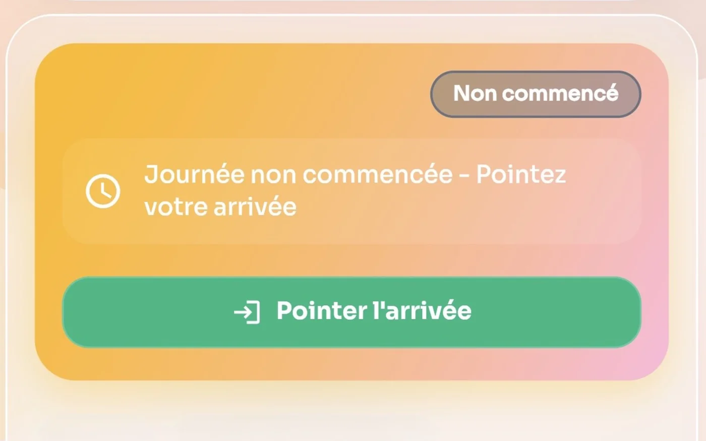 Interface suivi du temps Kwenti